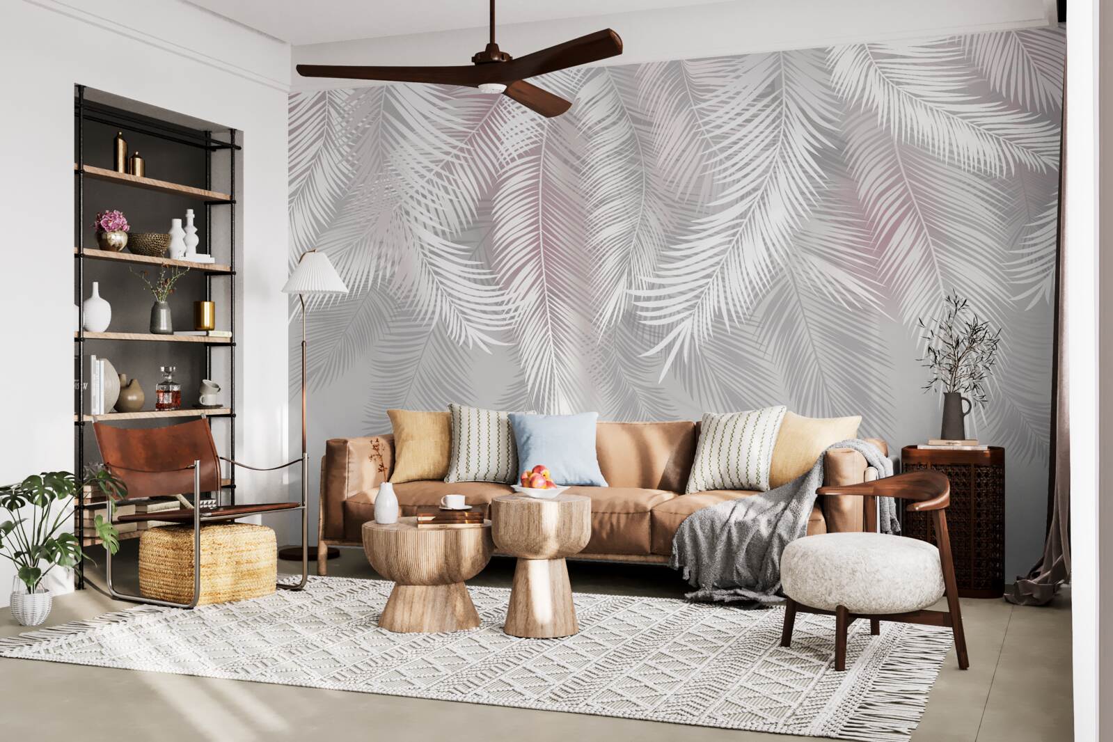 Fototapeta jasne liście na przyćmionym tle