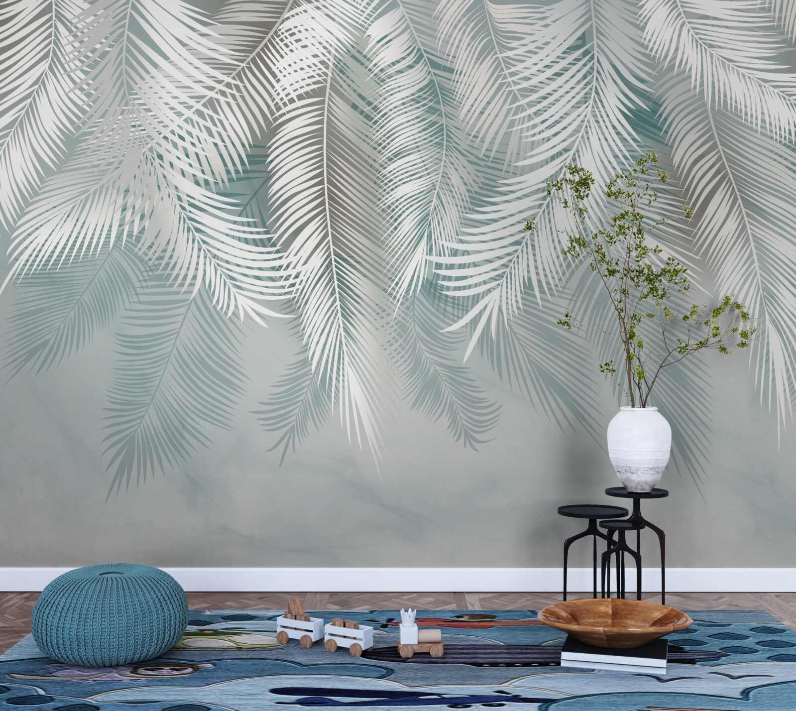 Fototapeta liście palmowe przypominają pióra