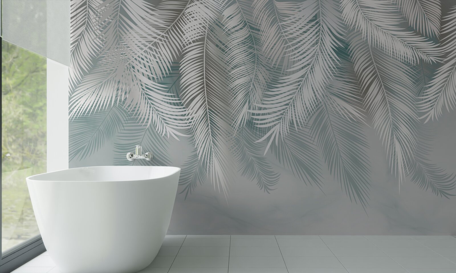 Fototapeta liście palmowe przypominają pióra