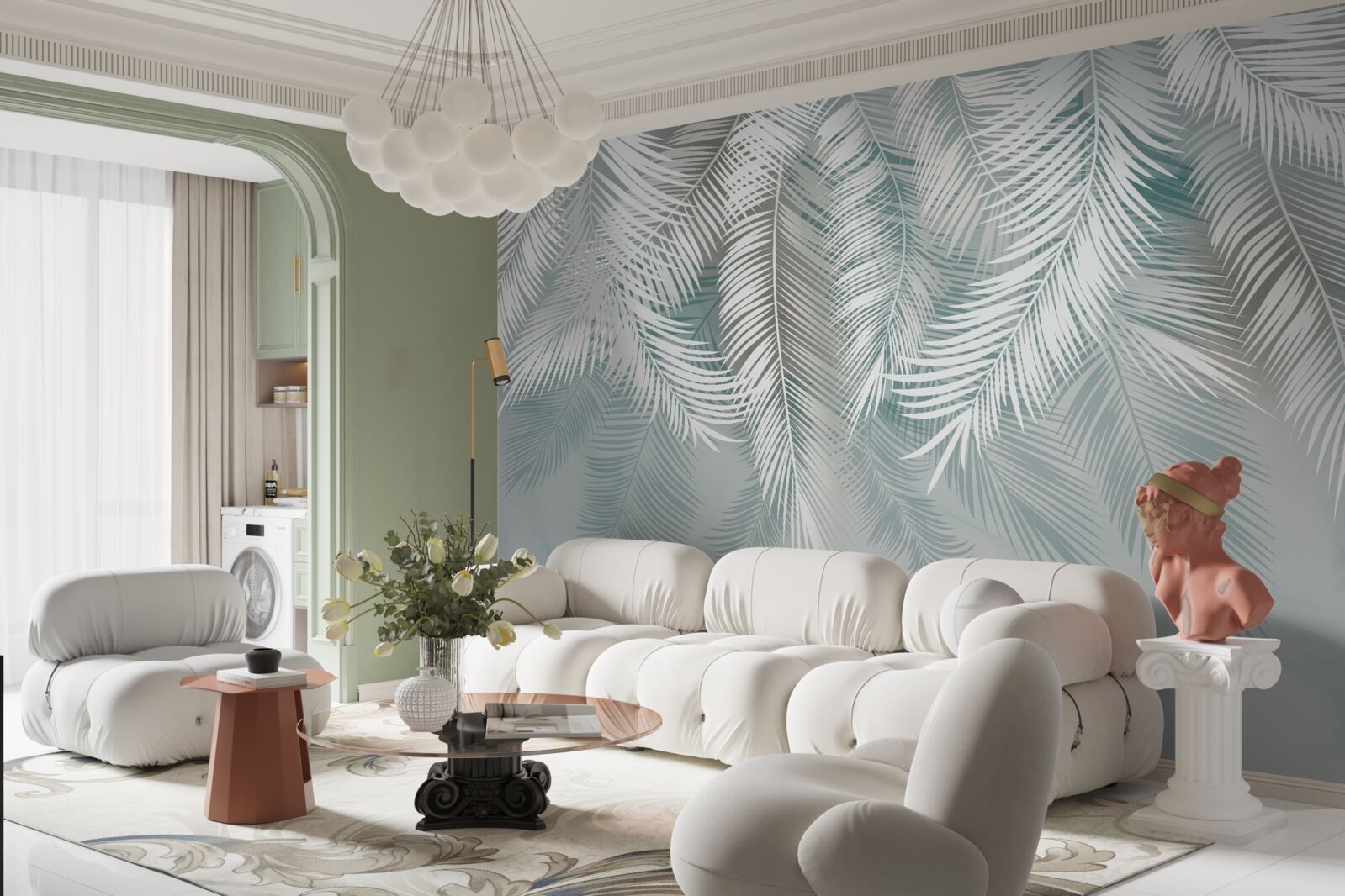 Fototapeta liście palmowe przypominają pióra