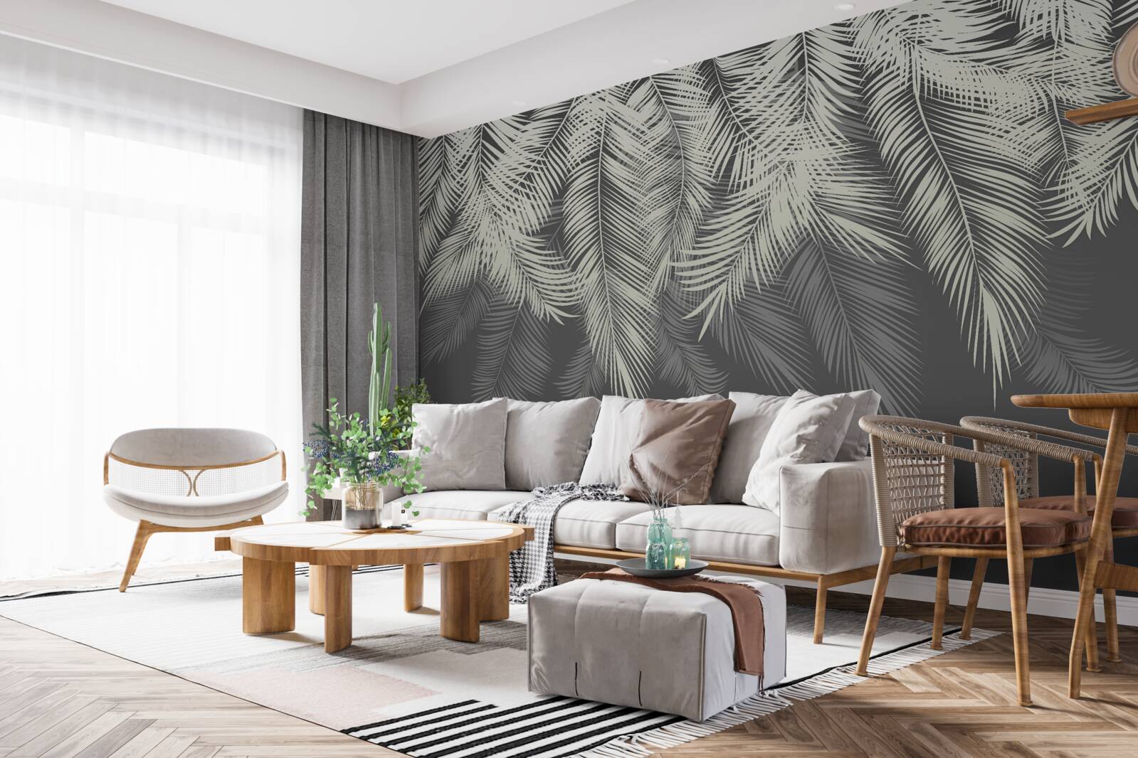 Fototapeta paproć odchodzi w ciemności nocy