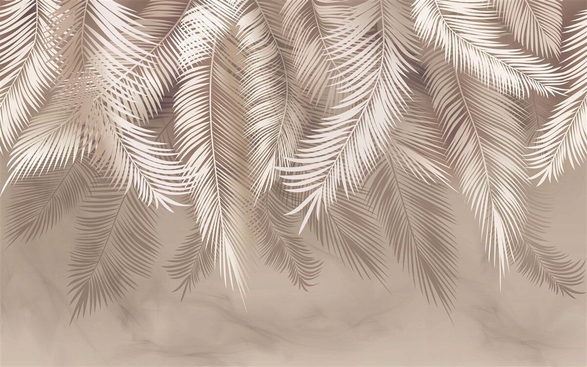 Fototapeta duże liście palmowe