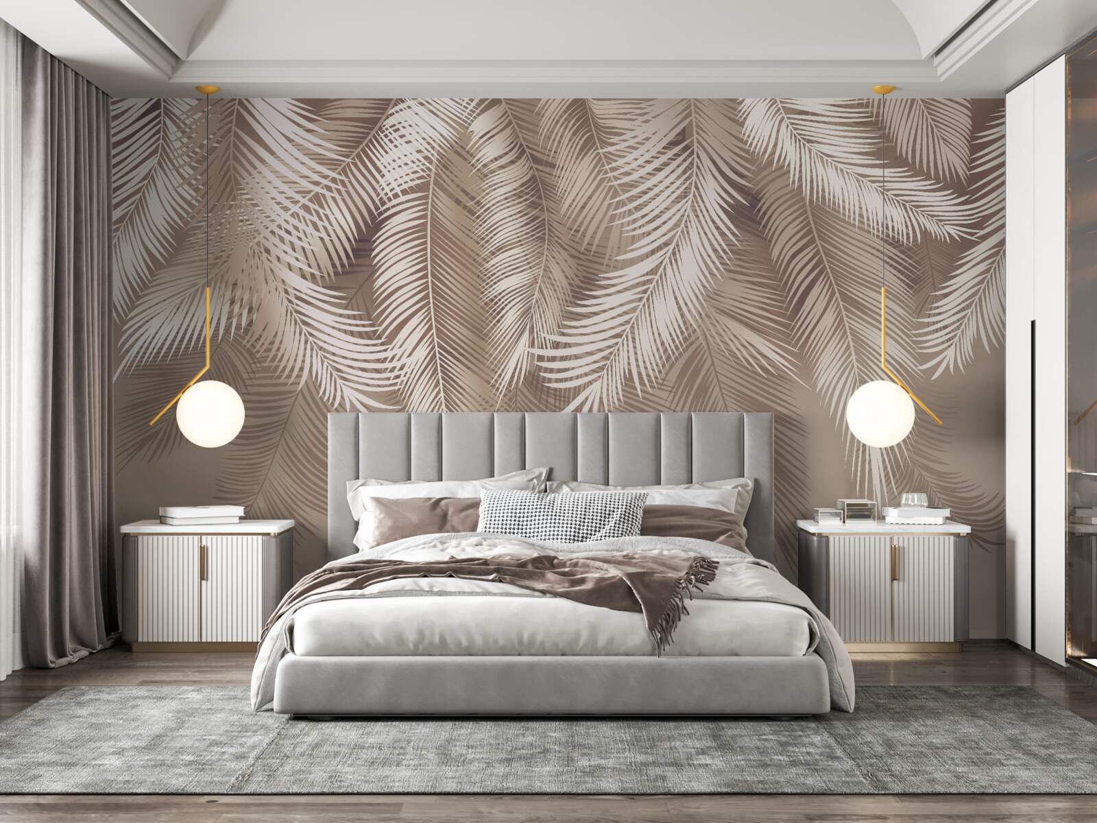 Fototapeta duże liście palmowe