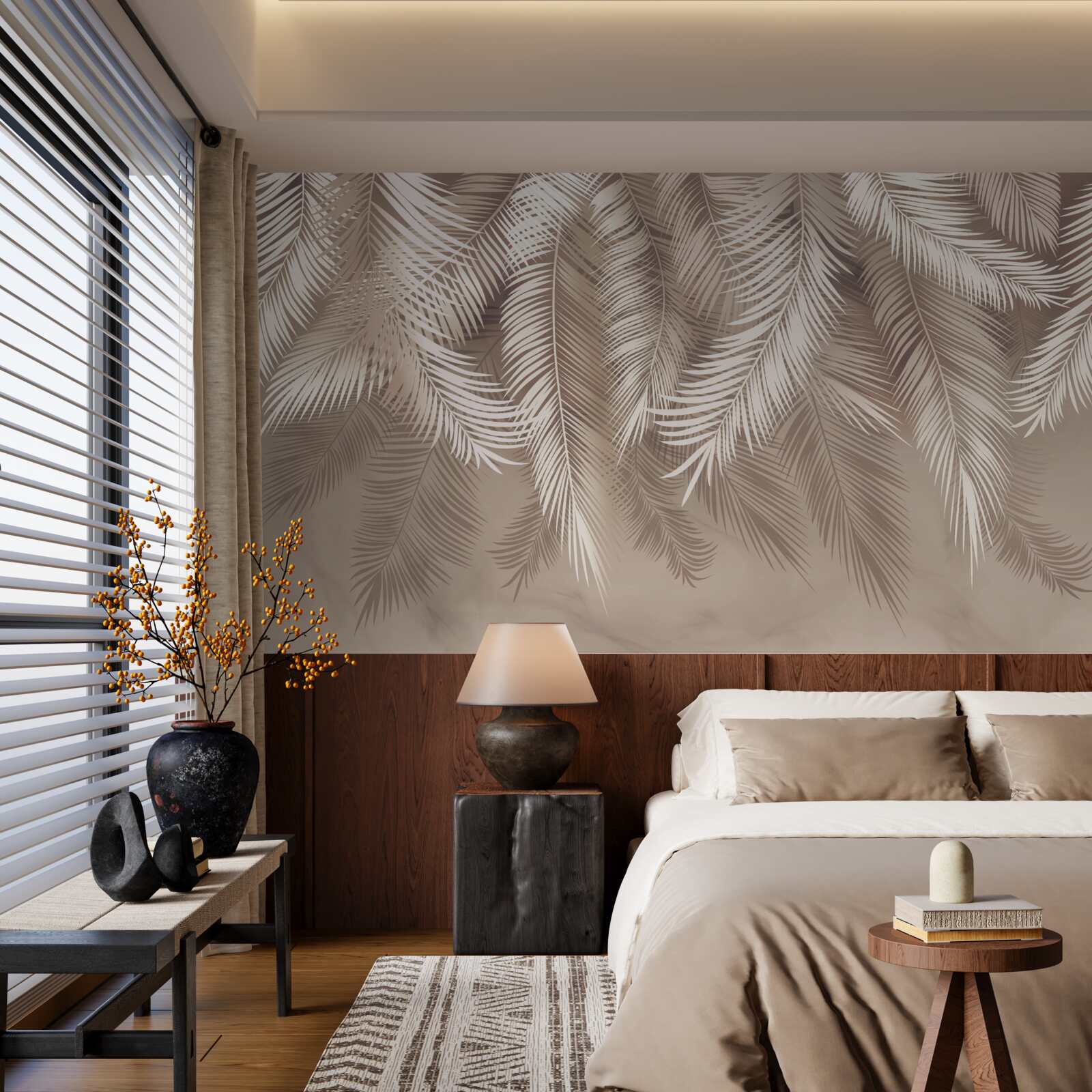 Fototapeta duże liście palmowe