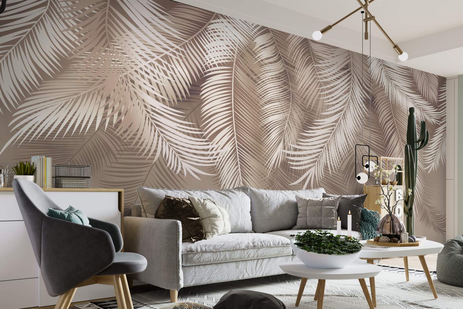 Fototapeta duże liście palmowe