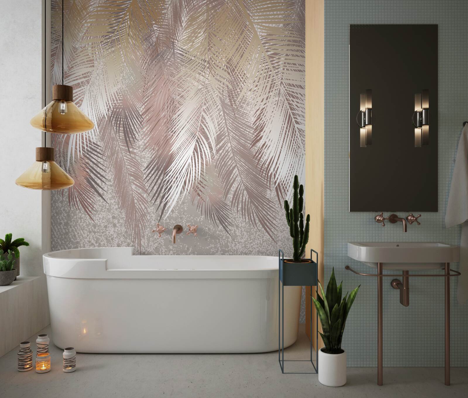 Fototapeta bujne pióropusze dążą do wilgoci