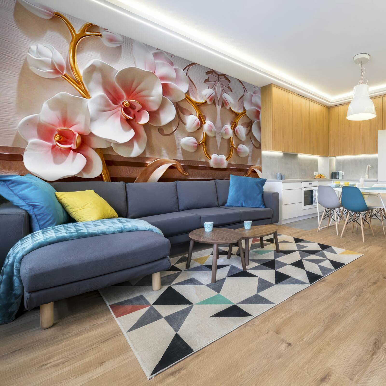 Fototapeta orchidee z czerwonym rdzeniem na białym tle kwiatów