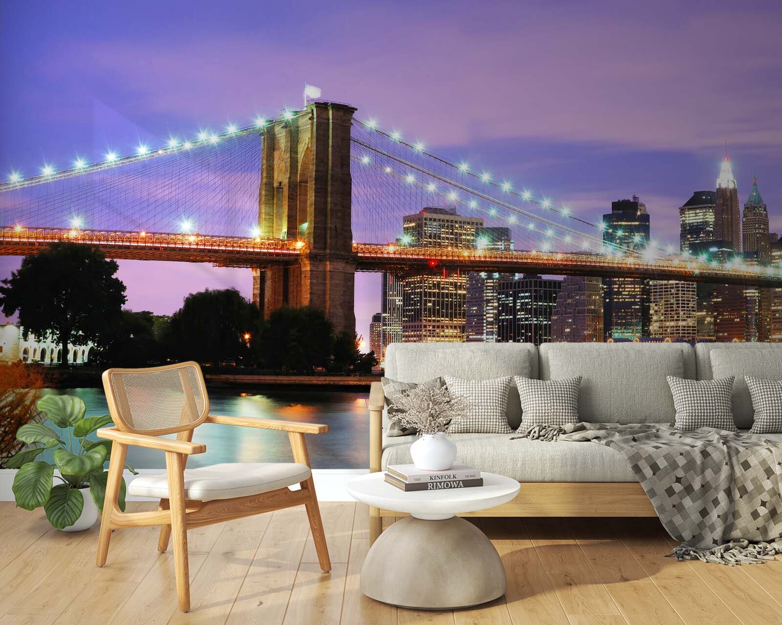 Fototapeta widok na manhattan nocą