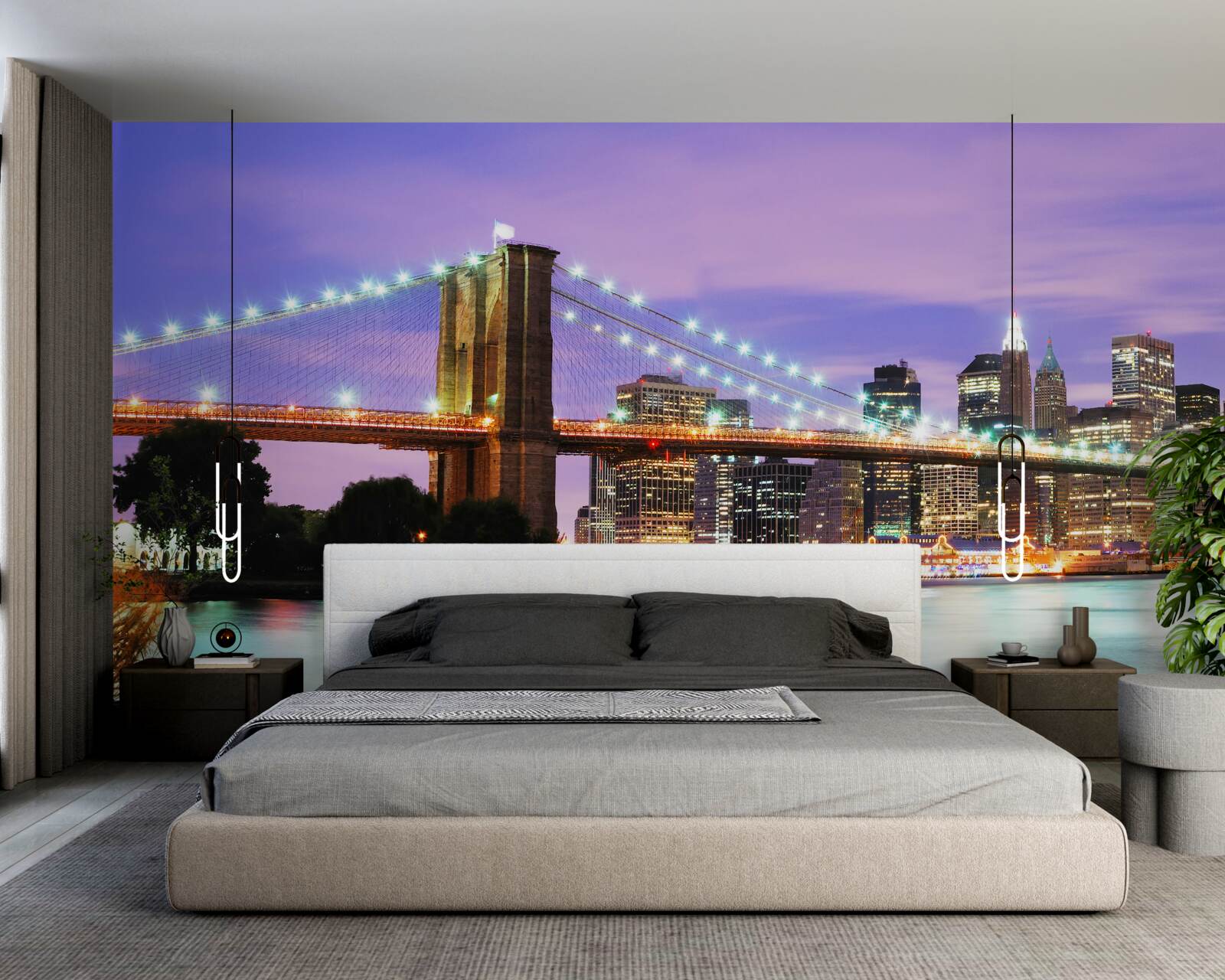 Fototapeta widok na manhattan nocą