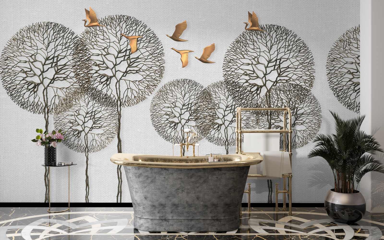 Fototapeta motyle i mlecze