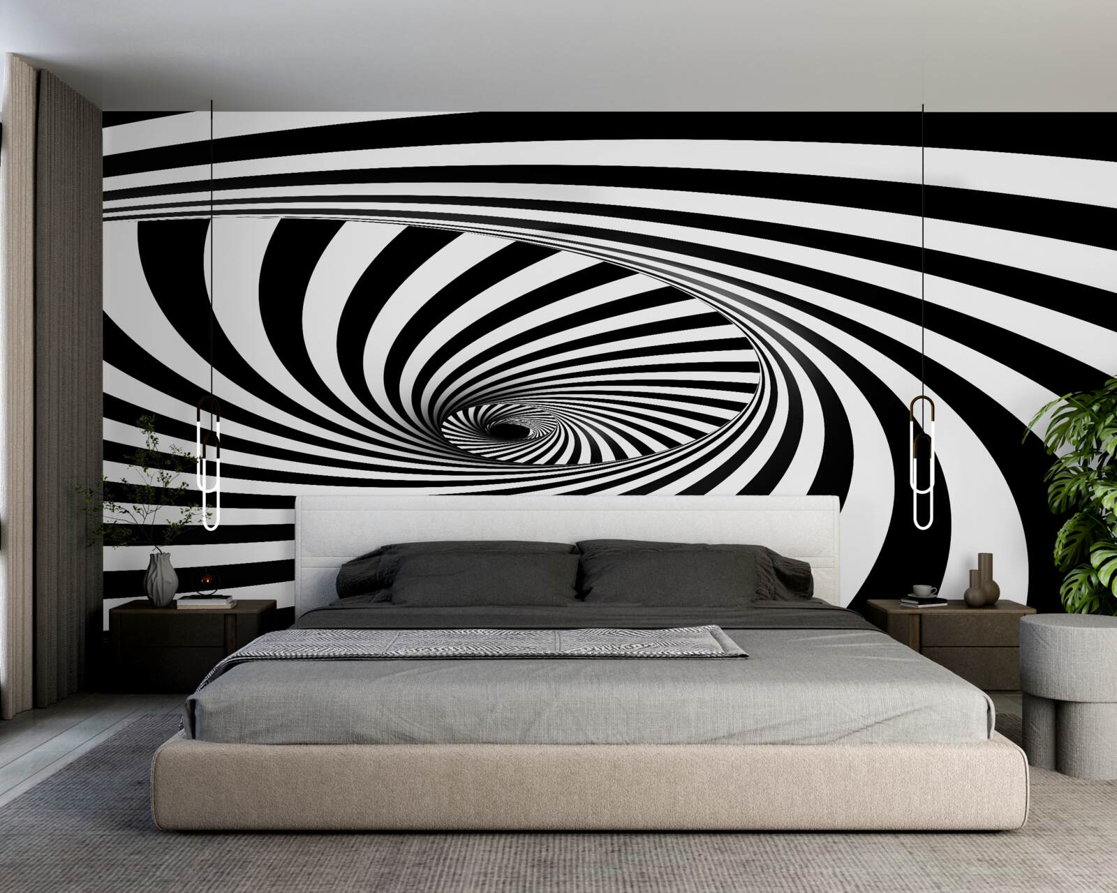 Fototapeta wir pochłania paski bieli i czerni