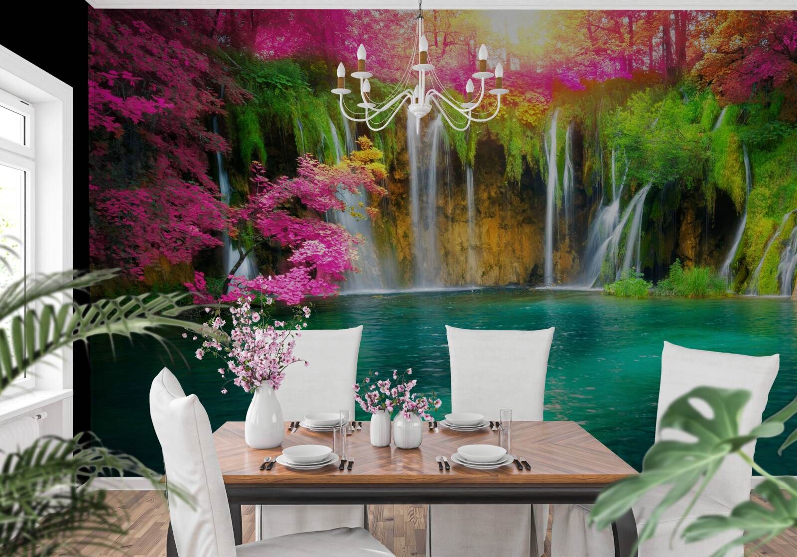 Fototapeta wodospad ma czystą wodę i wygląda jak kawałek raju