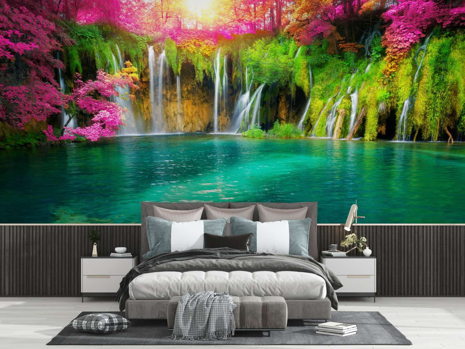 Fototapeta wodospad ma czystą wodę i wygląda jak kawałek raju