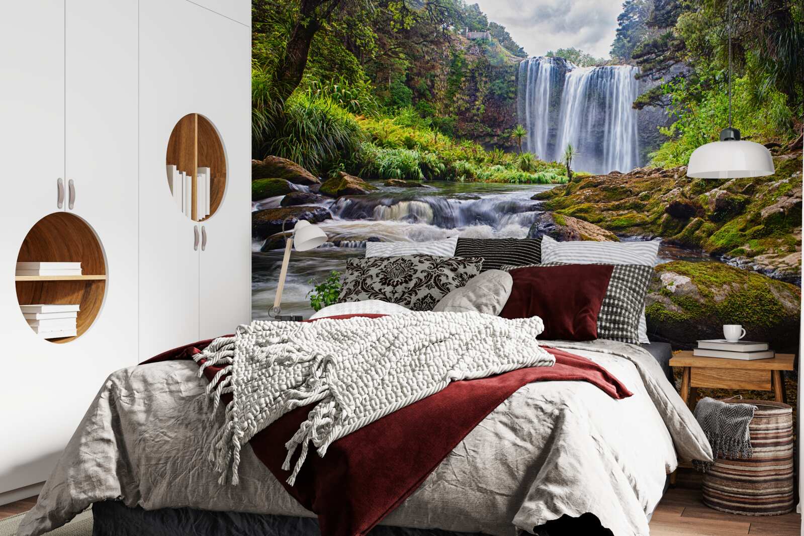 Fototapeta głośny dźwięk wodospadu spadającego ze szczytu góry