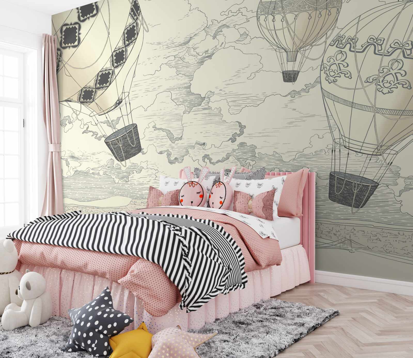 Fototapeta balony unoszą się na niebie