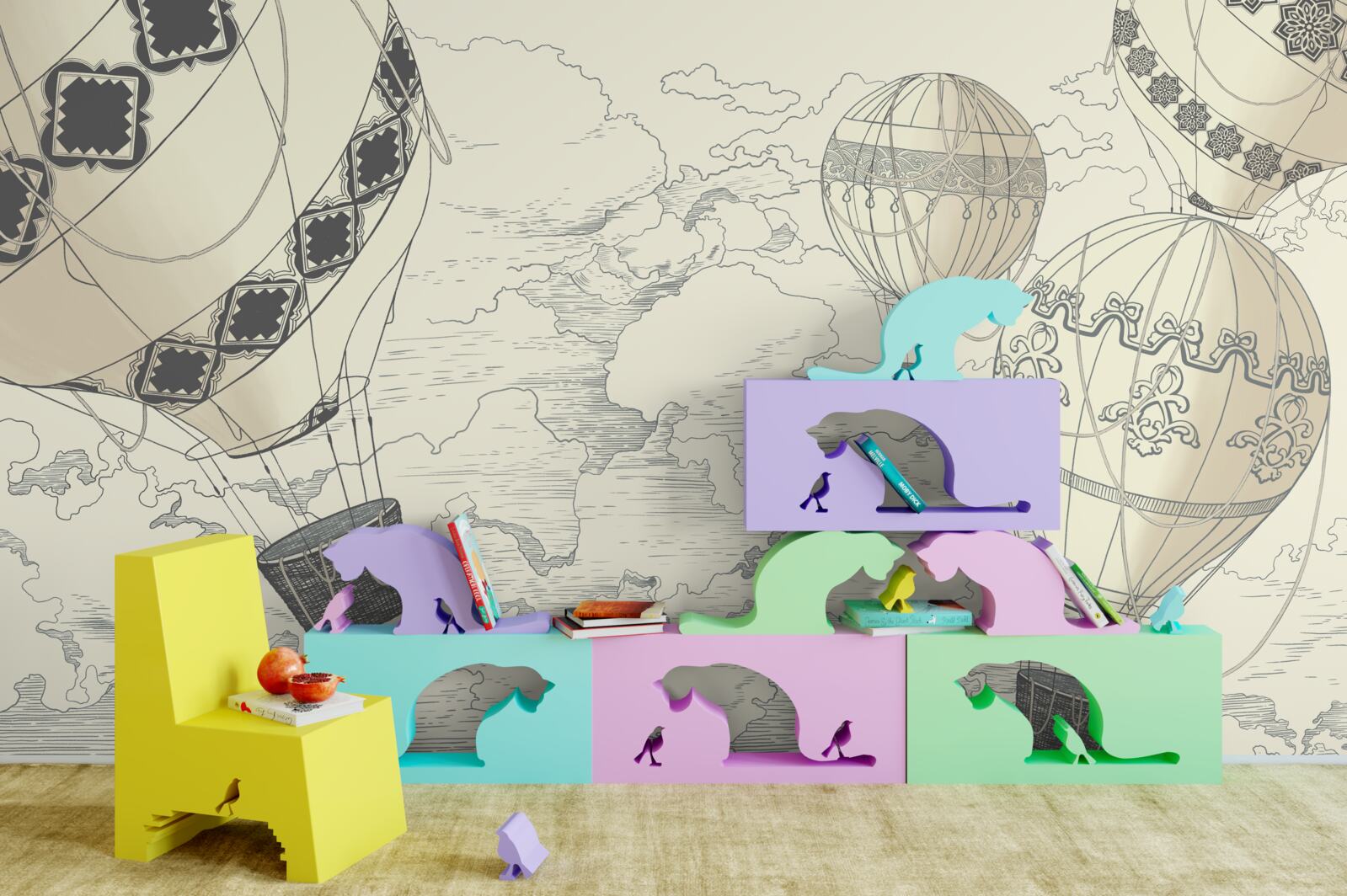 Fototapeta balony unoszą się na niebie