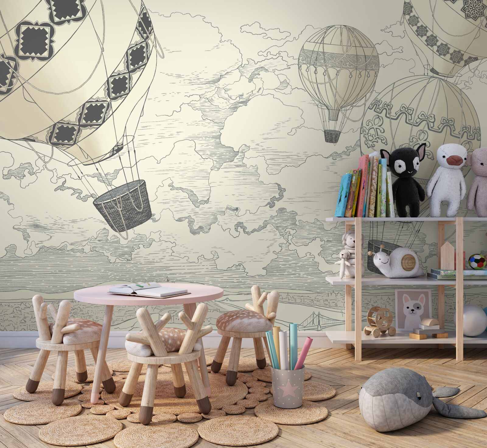 Fototapeta balony unoszą się na niebie