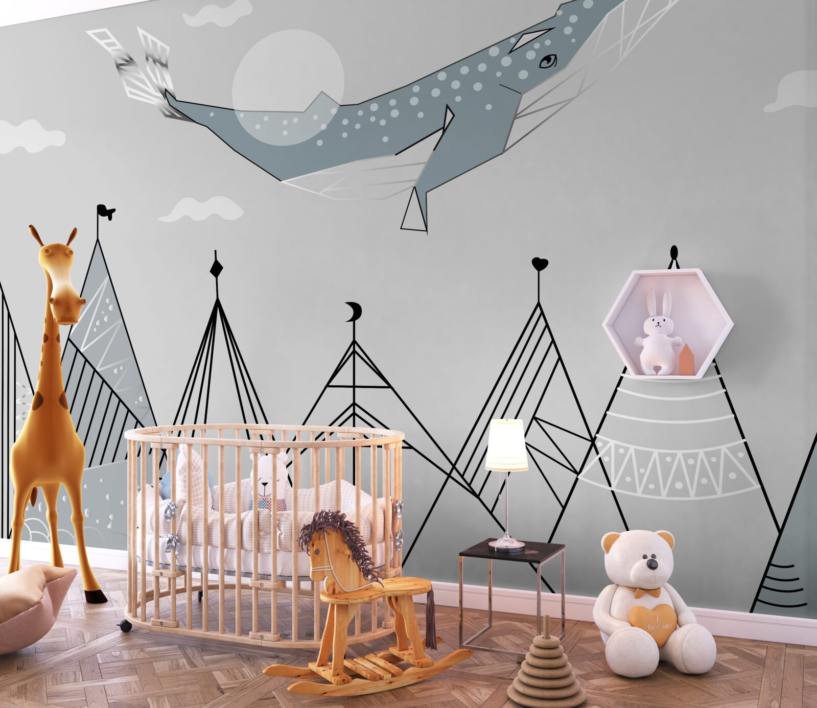 Fototapeta kaszalot wznosi się nad górami