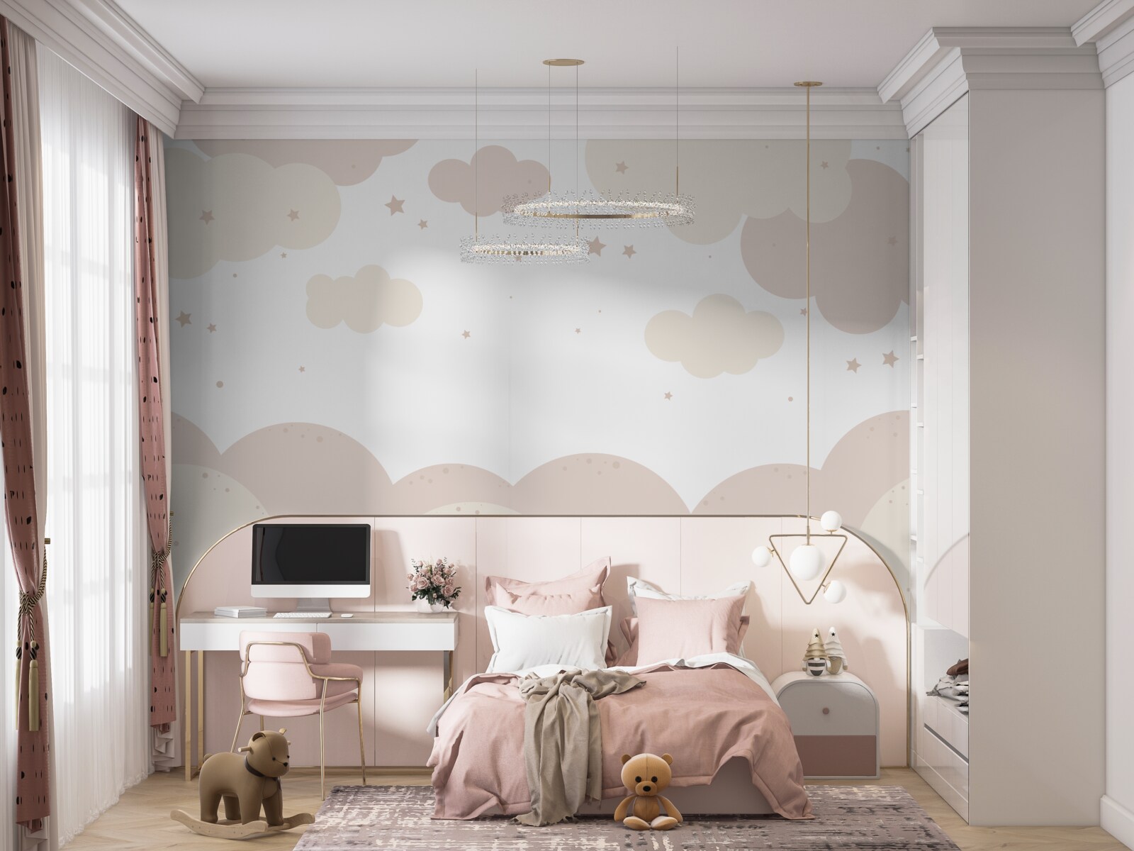 Fototapeta jasne kolorowe chmury