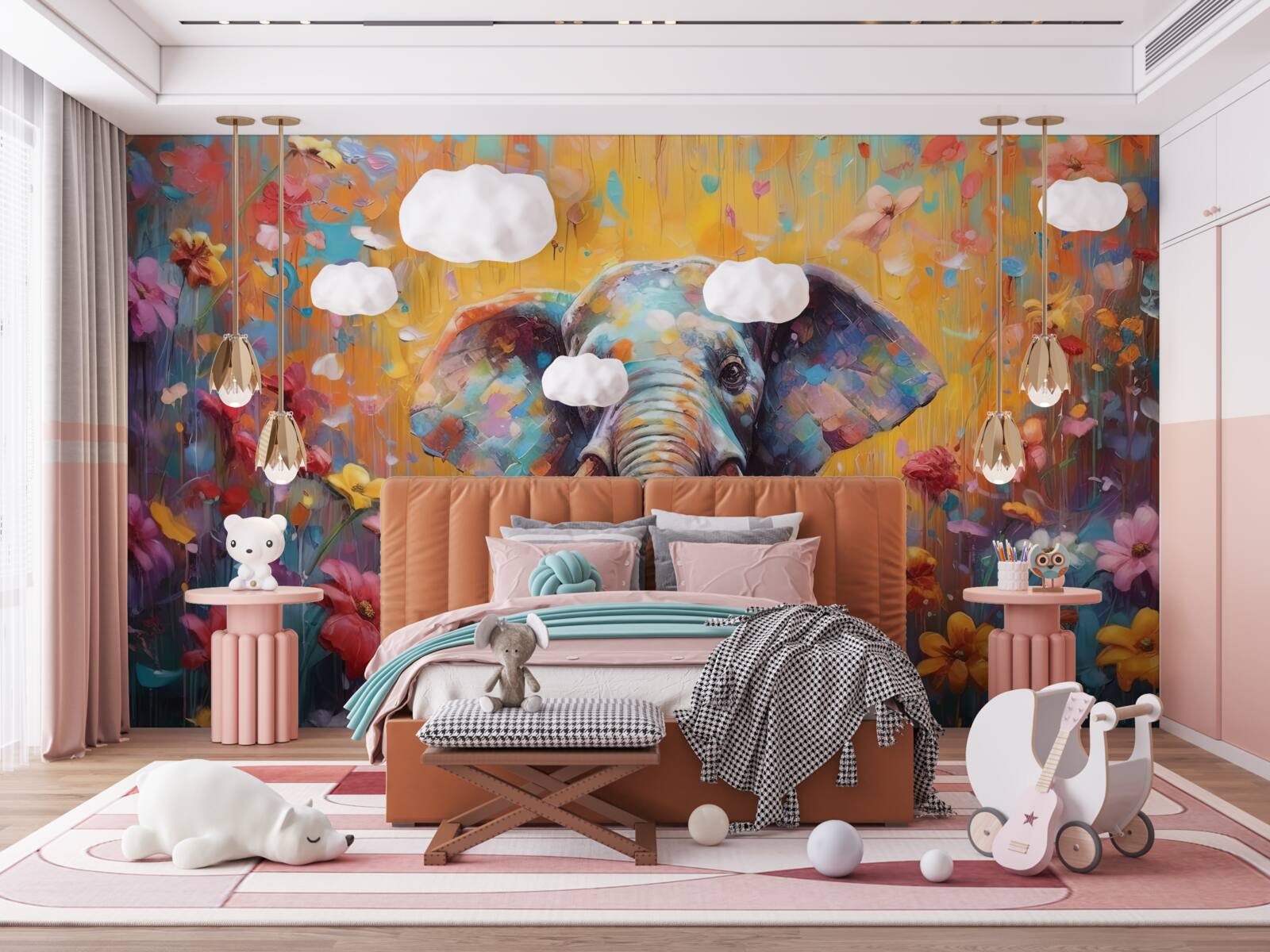 Fototapeta kolorowy słoń