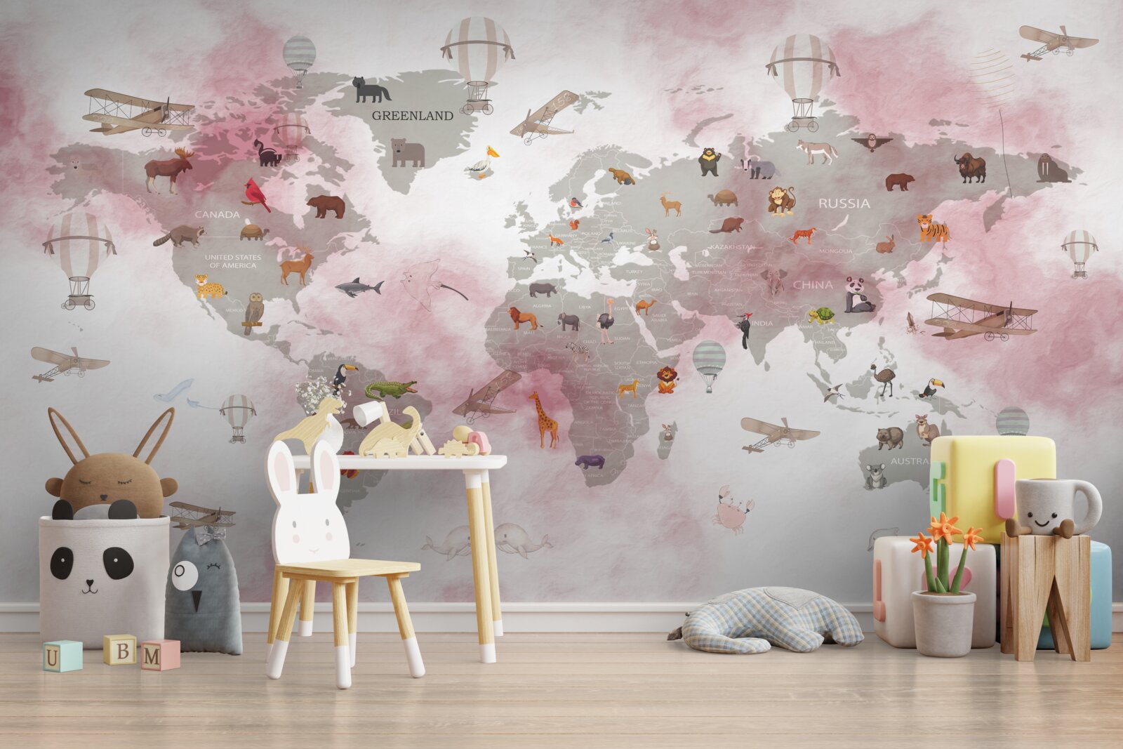 Fototapeta szczegółowa mapa świata