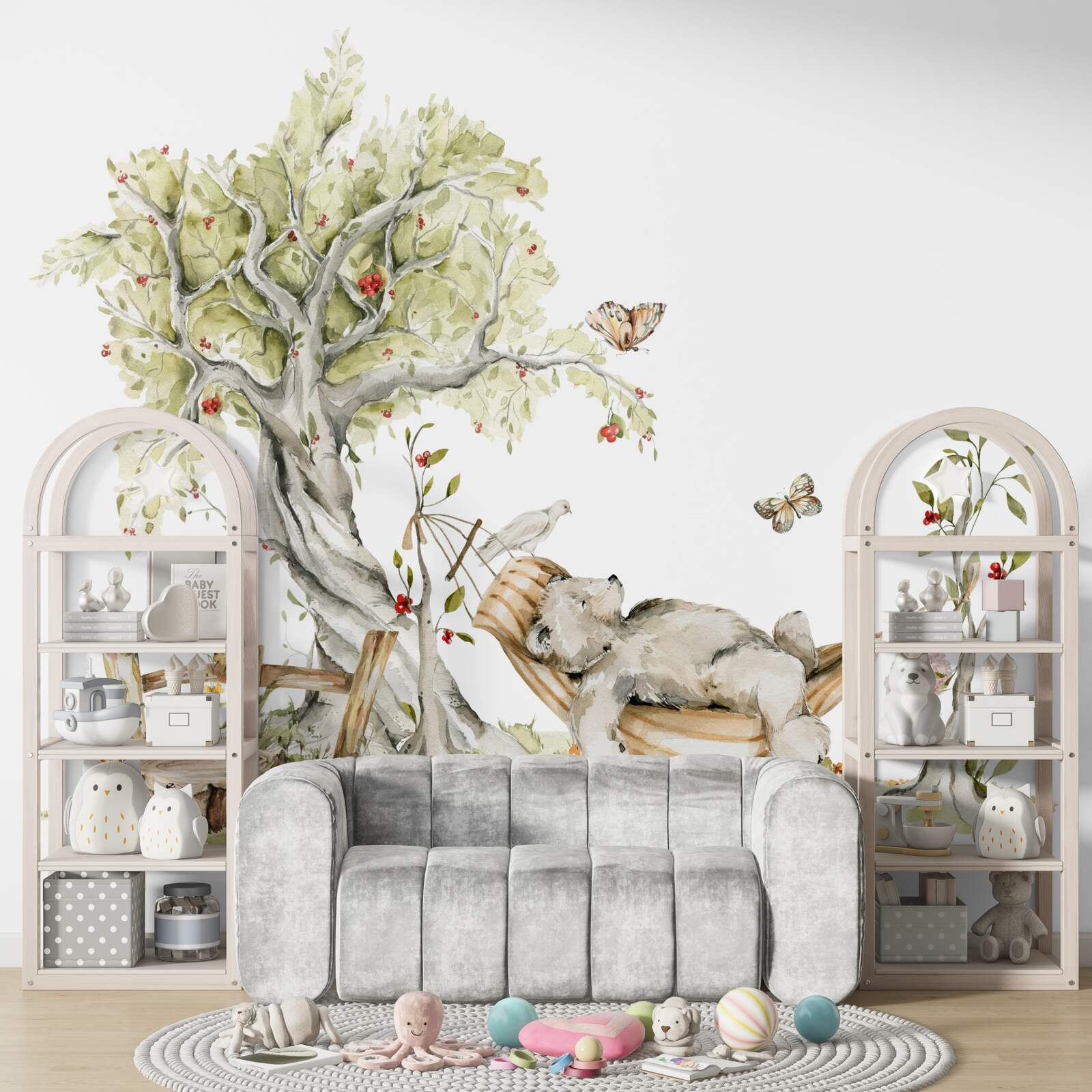 Fototapeta niedźwiedź relaksuje się na hamaku