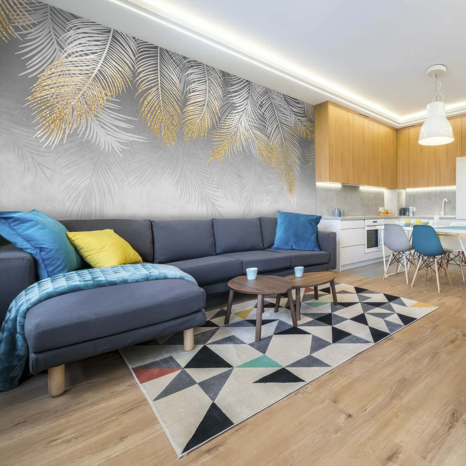 Fototapeta paproć z białego złota