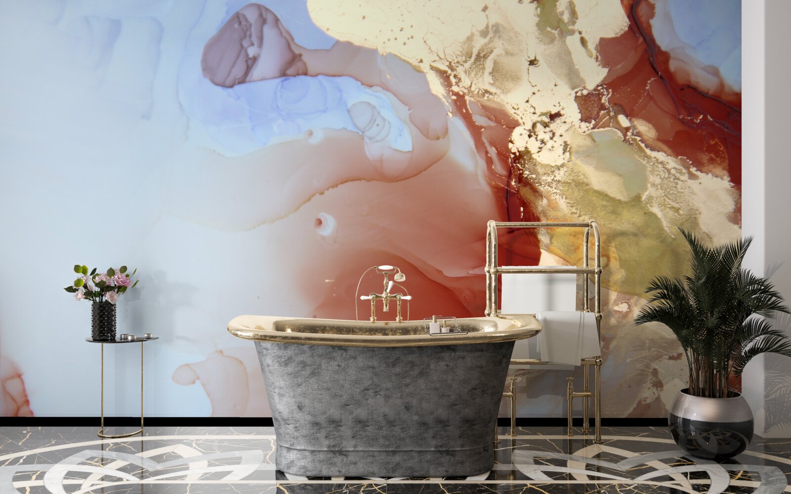 Fototapeta wielokolorowe krople farby