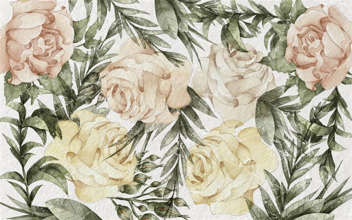 Fototapeta jasne kolorowe róże