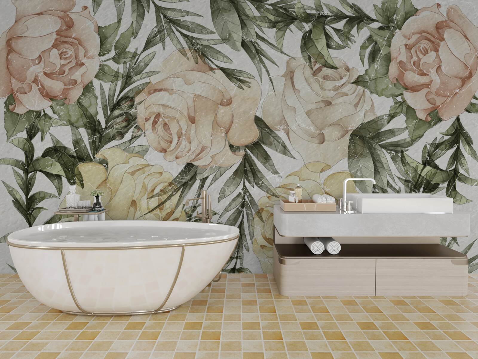 Fototapeta jasne kolorowe róże