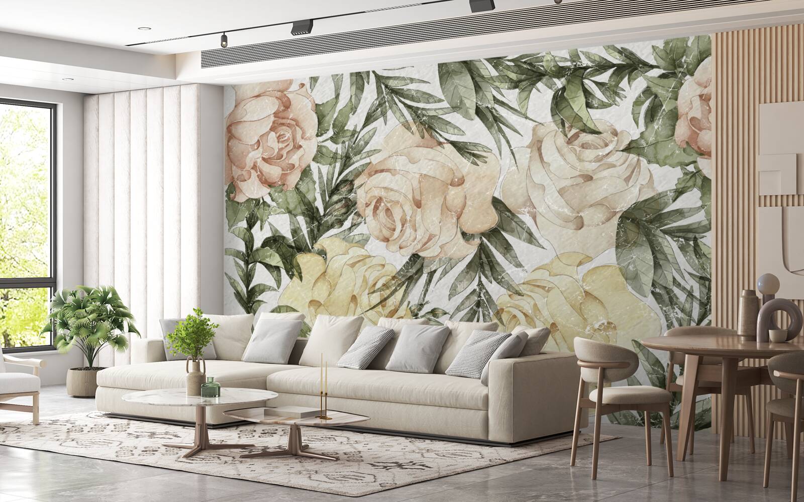 Fototapeta jasne kolorowe róże