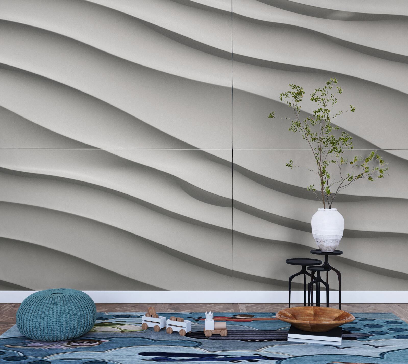 Fototapeta fale są niebieskie i gładkie