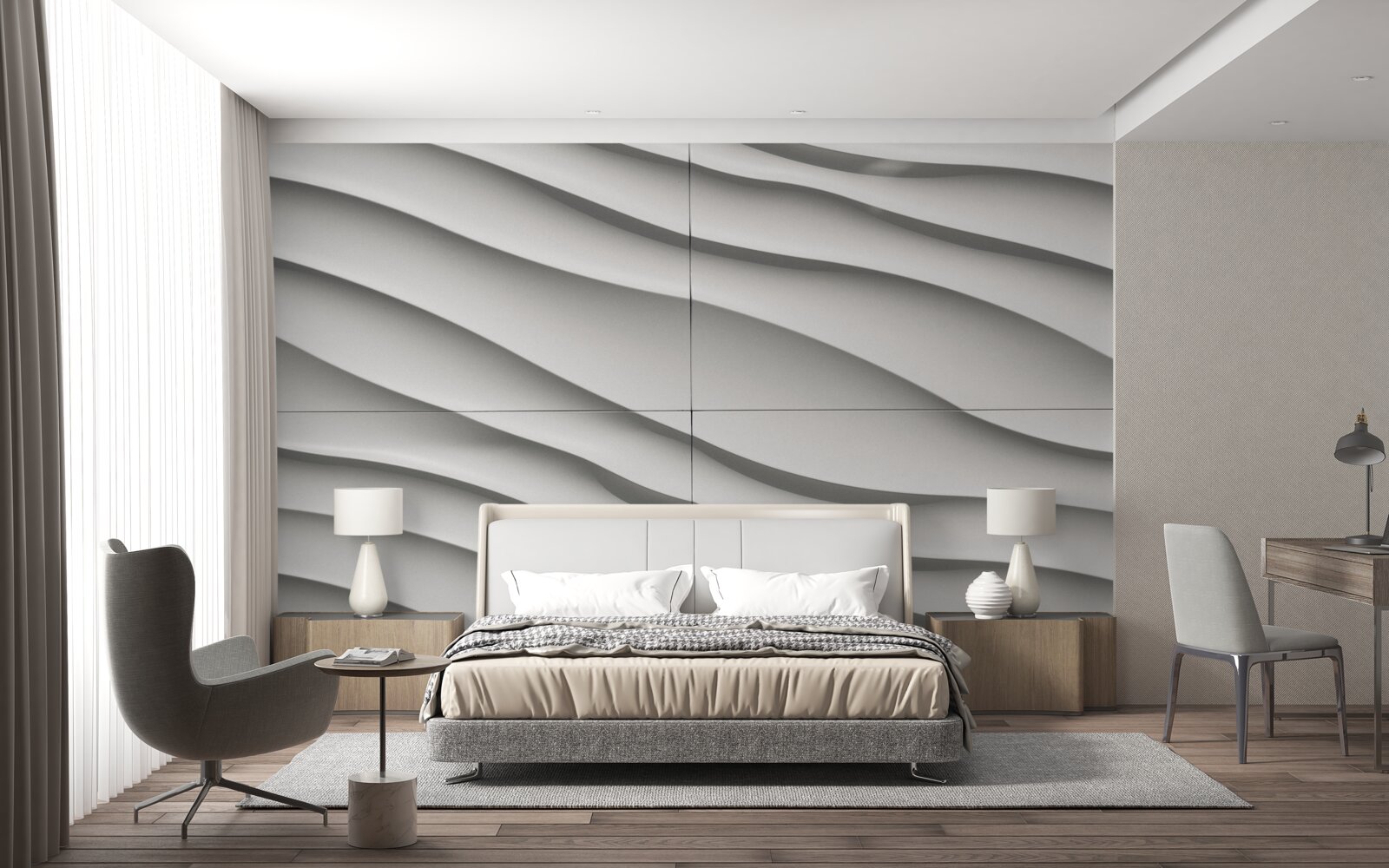 Fototapeta fale są niebieskie i gładkie