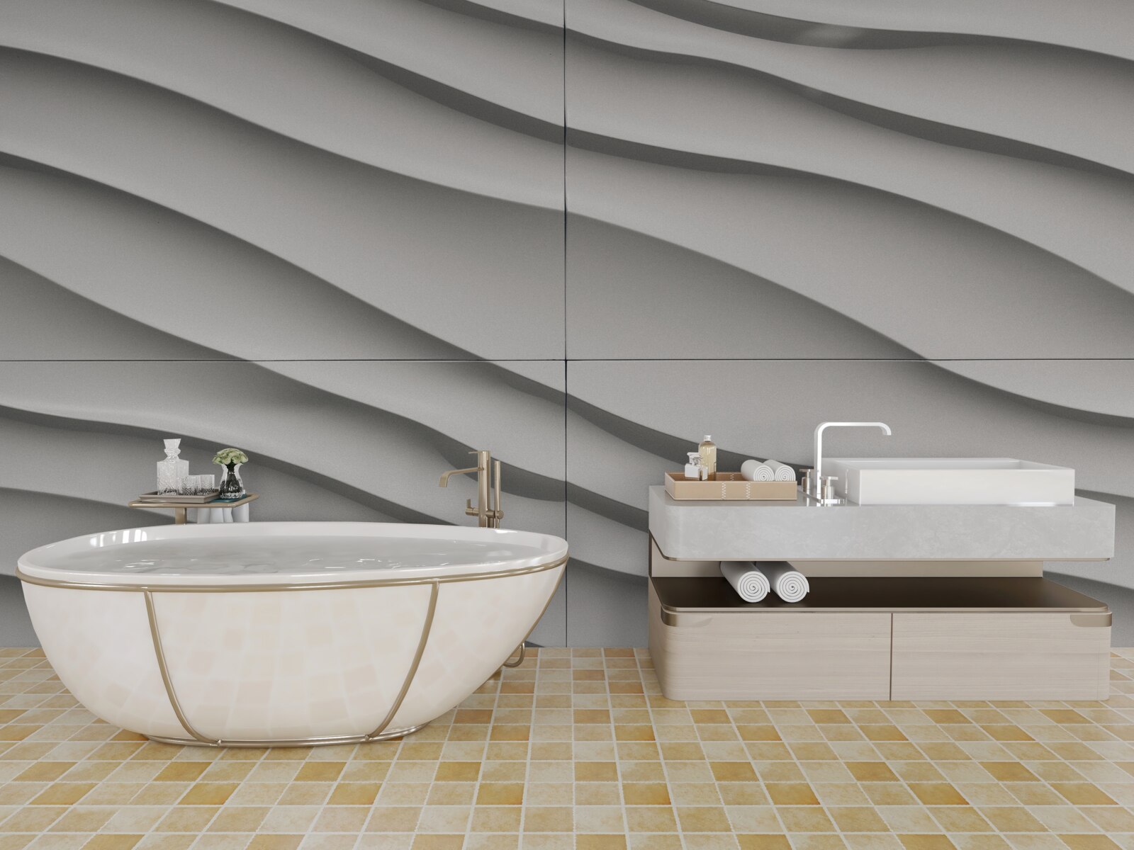 Fototapeta fale są niebieskie i gładkie