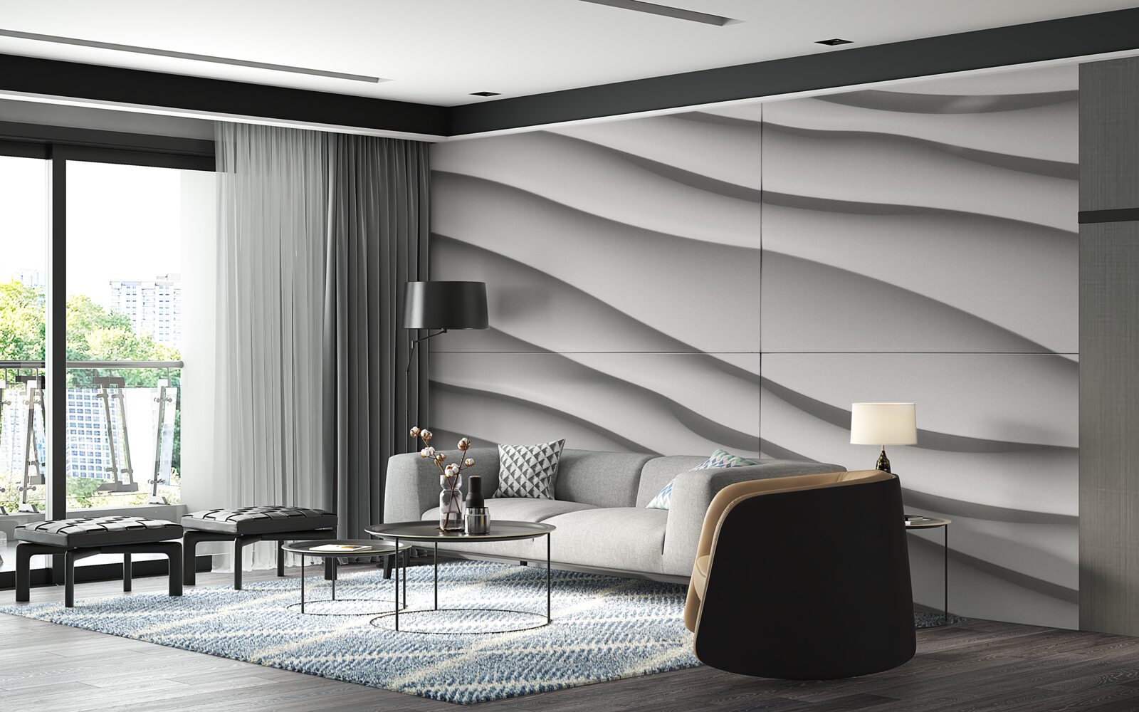 Fototapeta fale są niebieskie i gładkie