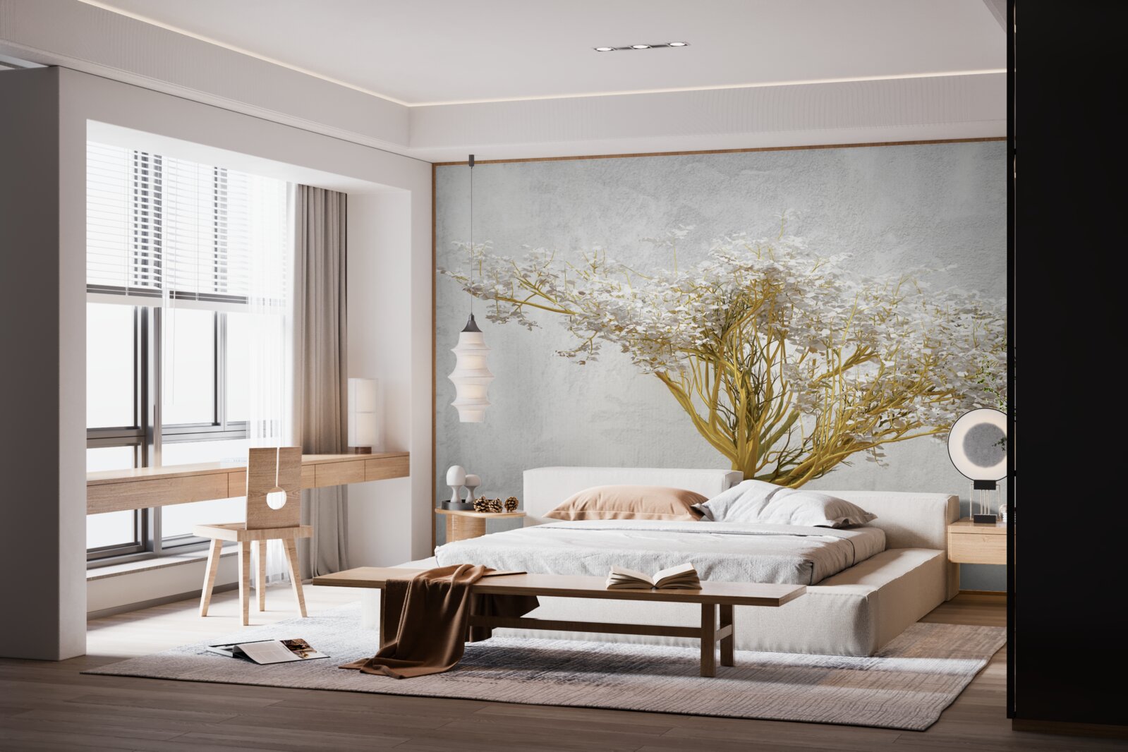 Fototapeta hipnotyzujące drzewo w pełnym rozkwicie