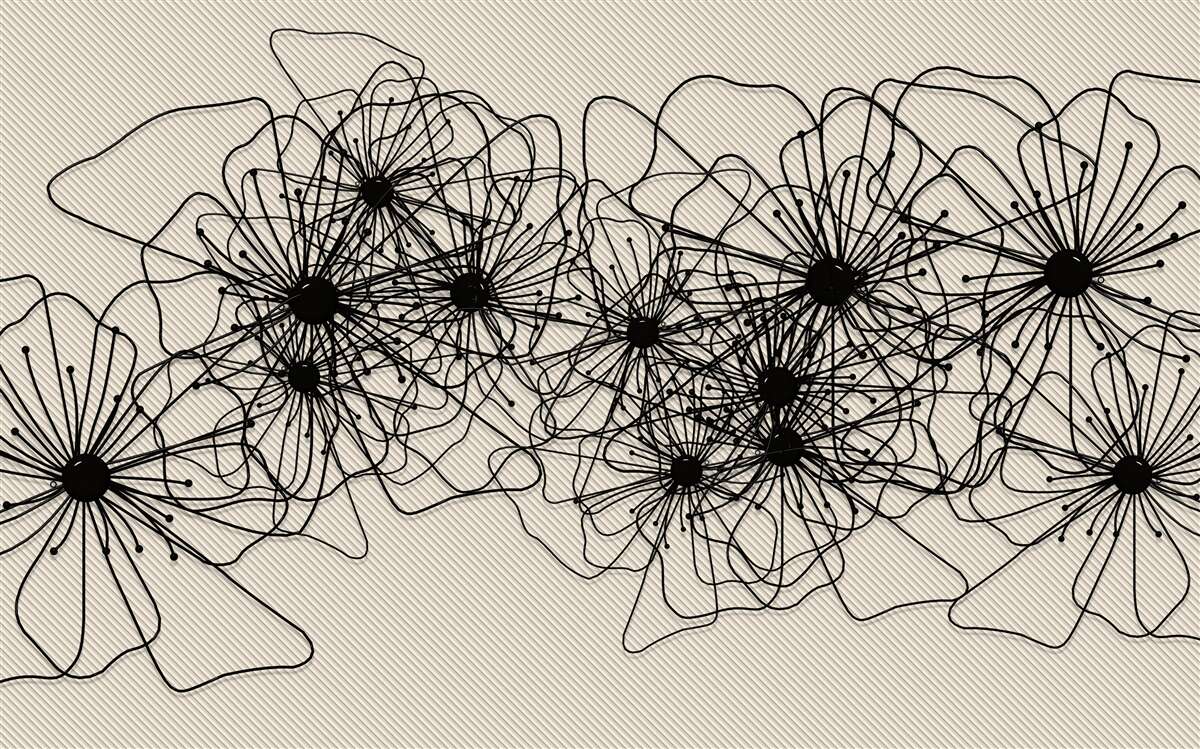 Fototapeta streszczenie kwiaty maku na brązowym tle