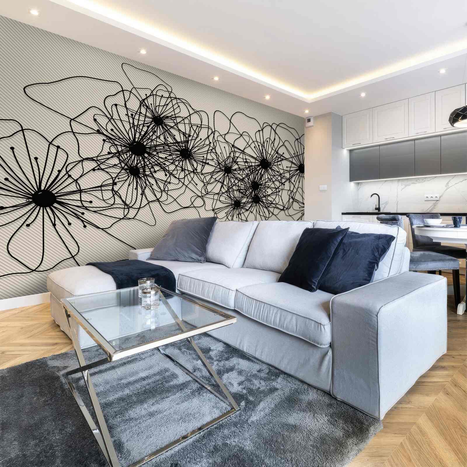 Fototapeta streszczenie kwiaty maku na brązowym tle