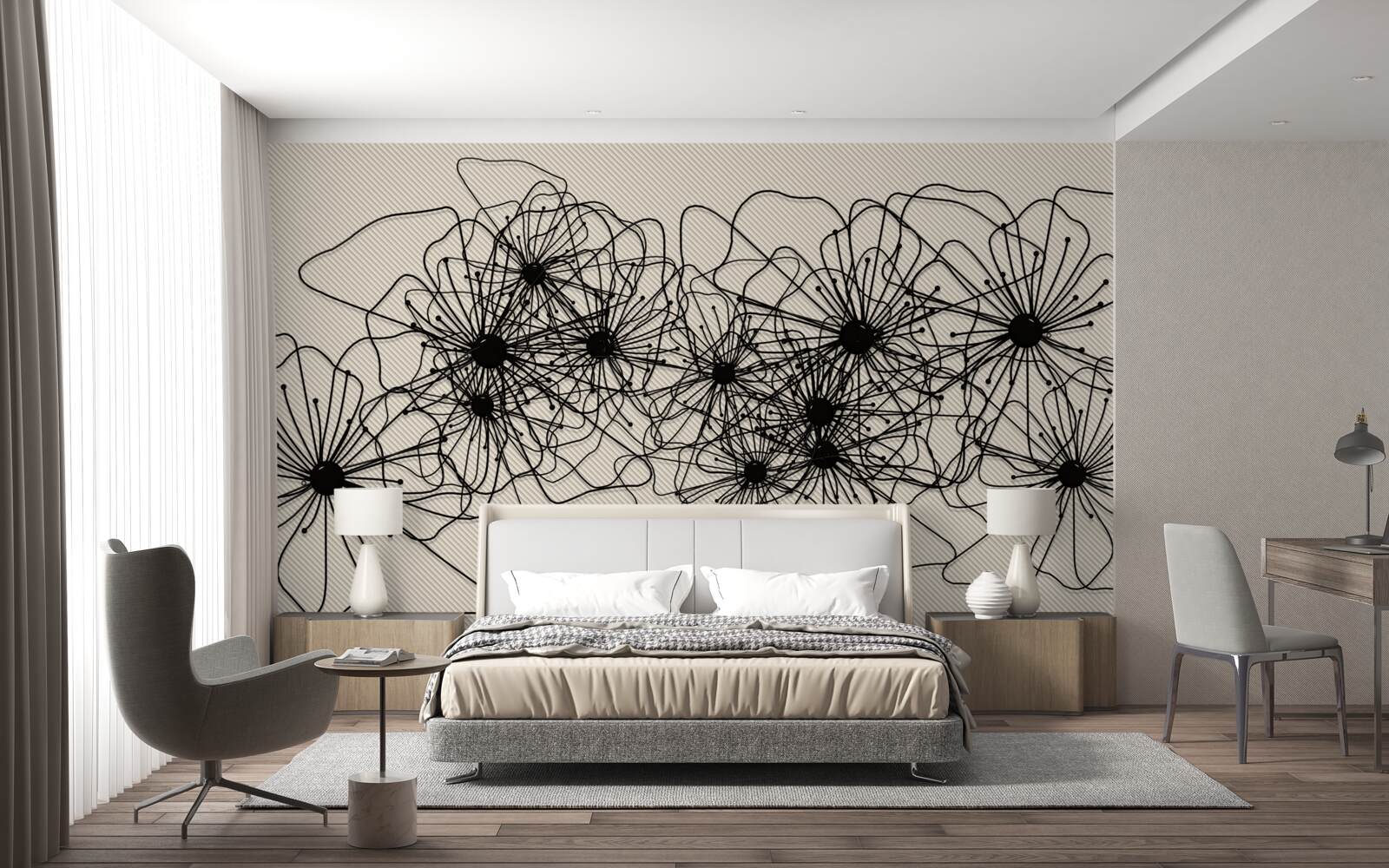 Fototapeta streszczenie kwiaty maku na brązowym tle