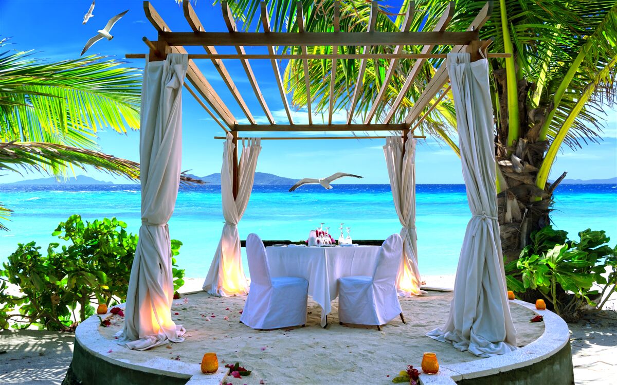 Fototapeta stół plażowy