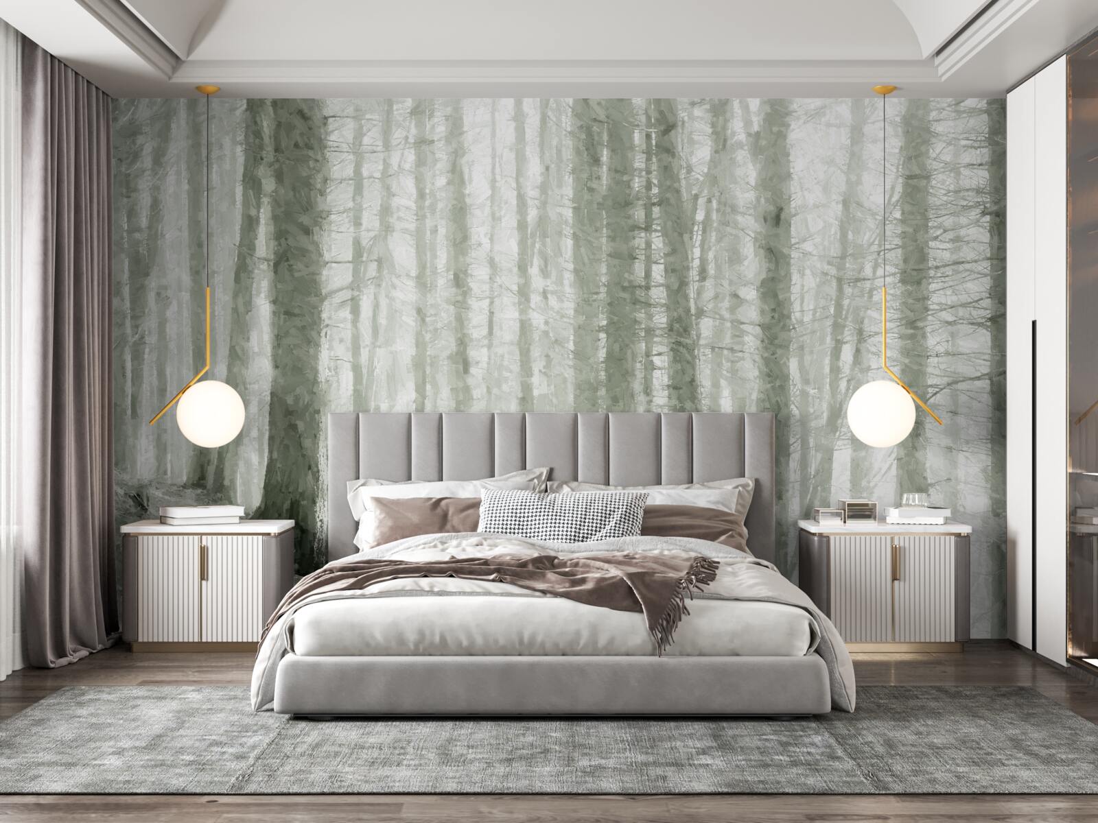 Fototapeta gaj sosnowy, wysoki i pełen ostrych igieł