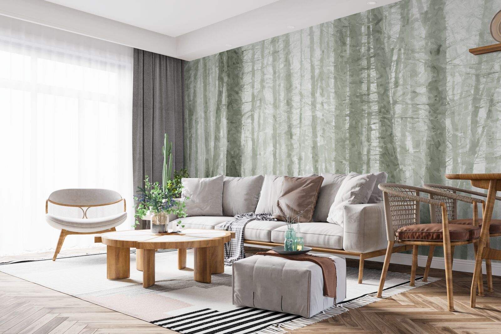 Fototapeta gaj sosnowy, wysoki i pełen ostrych igieł