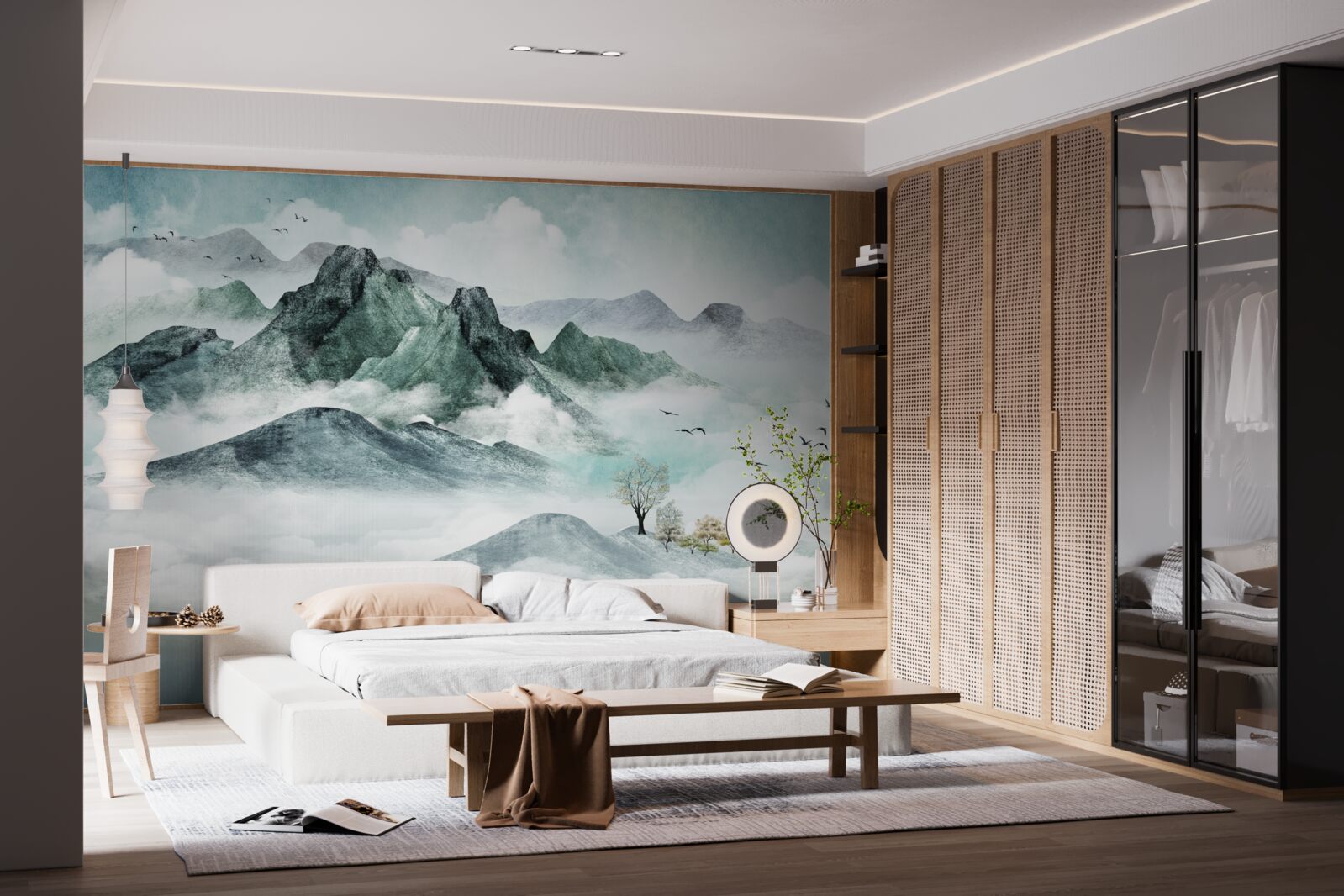 Fototapeta krajobraz gór skalistych otoczony mgłą