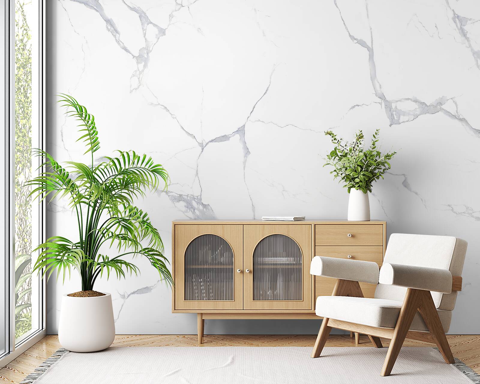 Fototapeta białe płytki porcelanowe