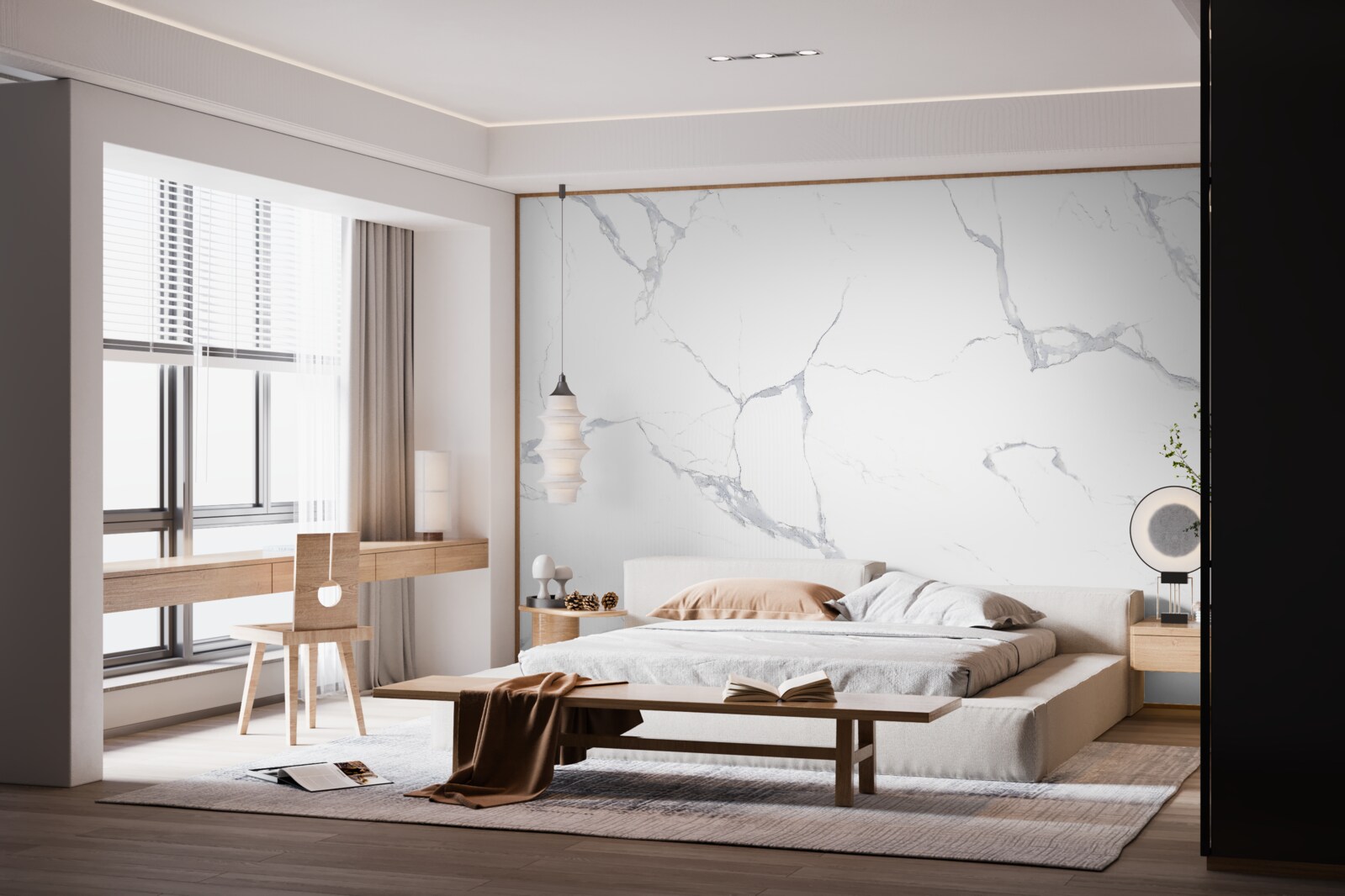 Fototapeta białe płytki porcelanowe