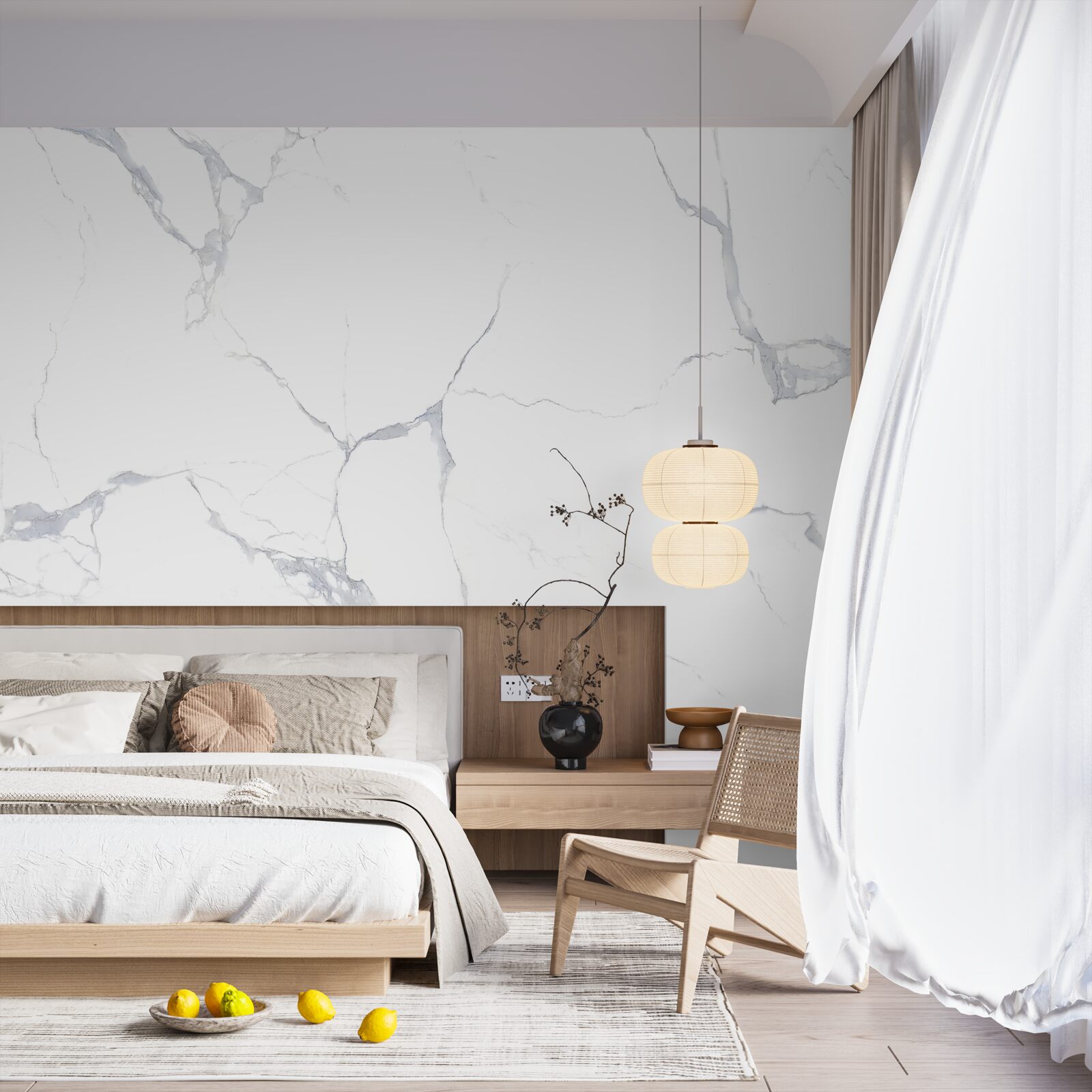 Fototapeta białe płytki porcelanowe