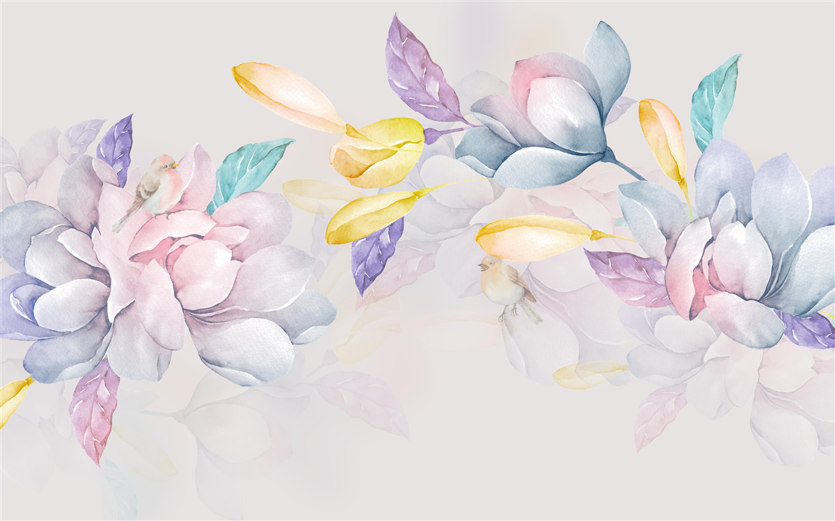 Fototapeta gałąź z jaskrawoczerwonymi kwiatami