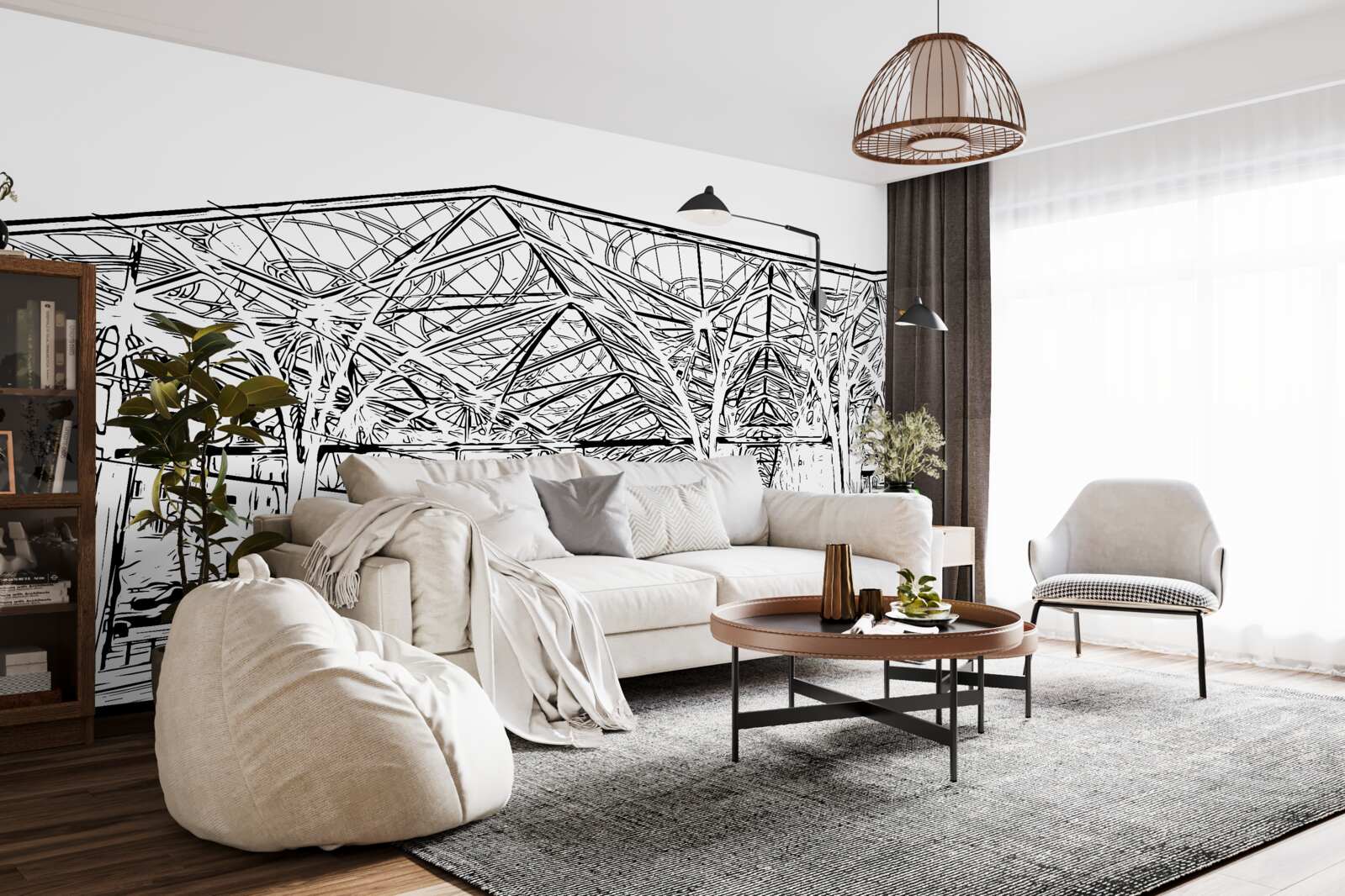 Fototapeta dworzec i pociągi widoczne na zdjęciu