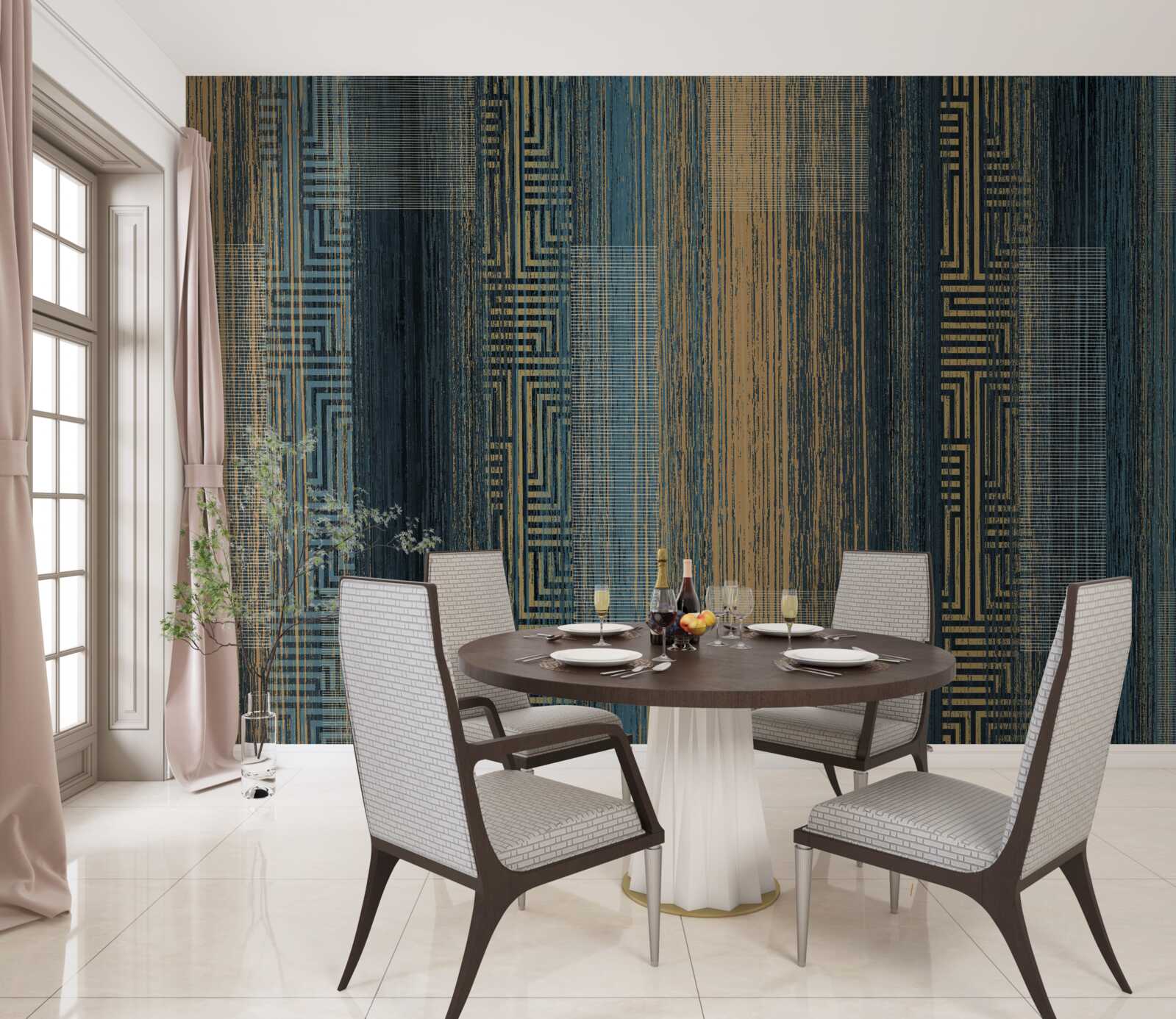 Fototapeta pionowe ciemne linie, które utraciły przejrzystość