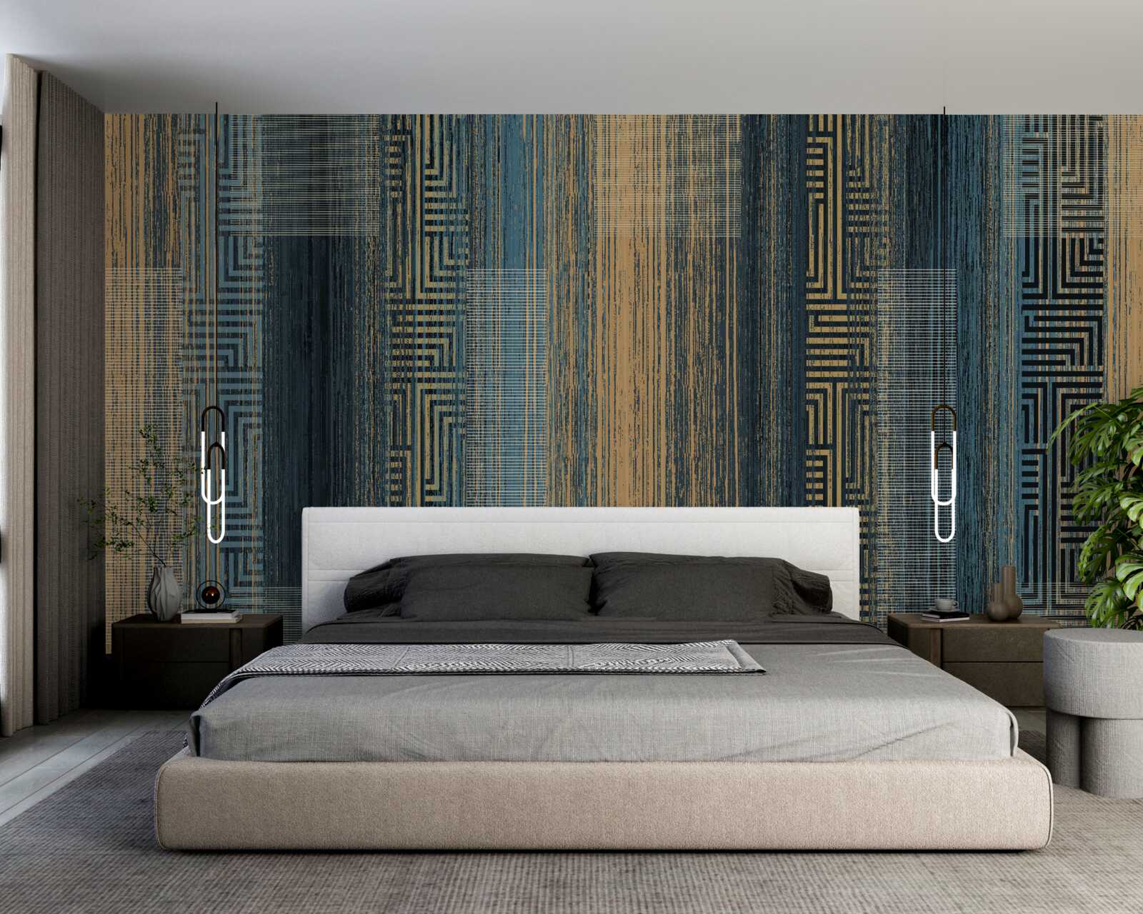 Fototapeta pionowe ciemne linie, które utraciły przejrzystość